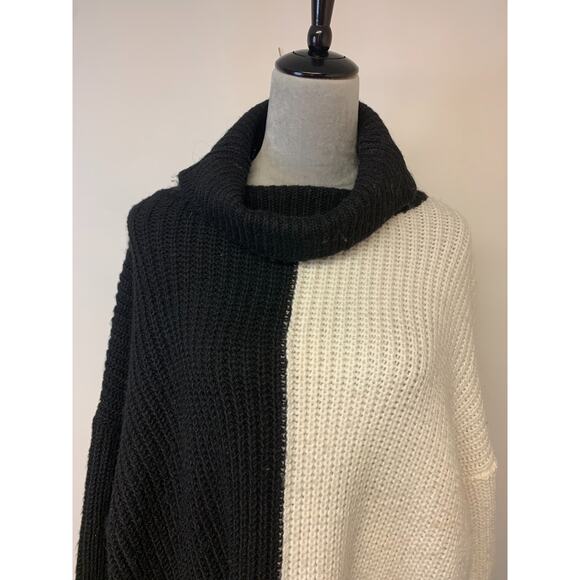 Eloquii Sweater Womens Size 22/24 Tunic Colorblocked Turtleneck Dropped Shouder - Picture 3 of 11